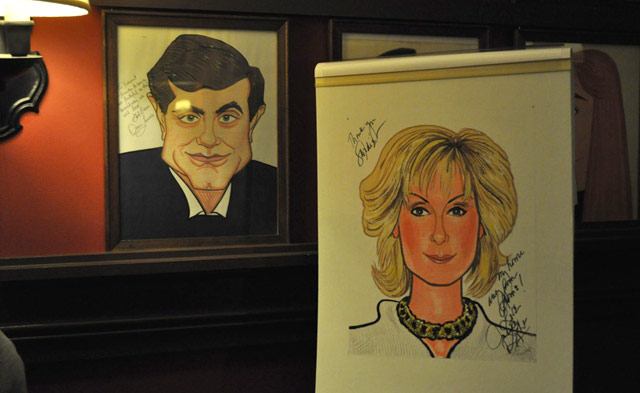 Dan Lauria's caricature and Judith Light's caricature
